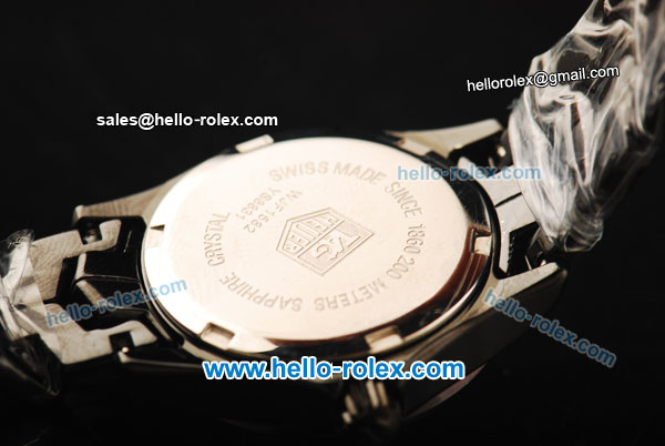 Tag Heuer Link Quartz Movement PVD Case with Black Dial and PVD Strap - Click Image to Close